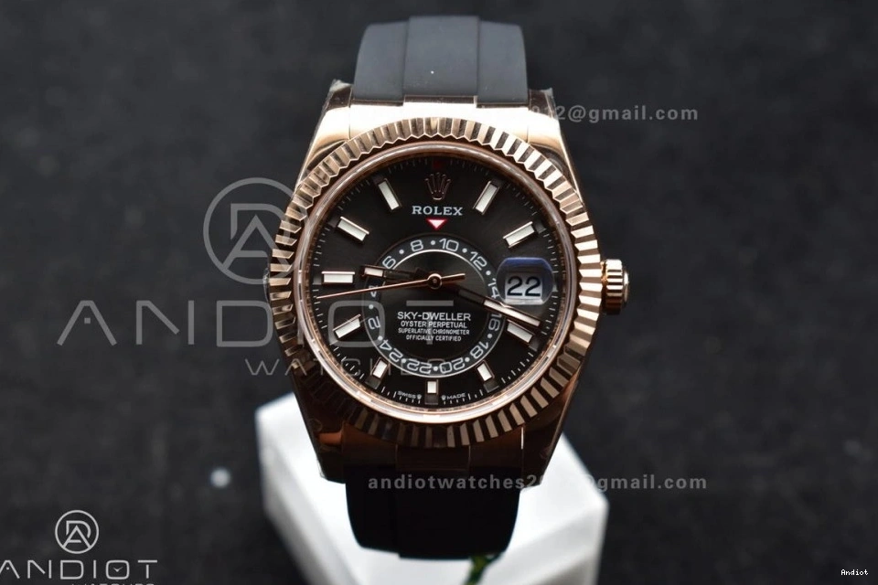 Dial (Gain Oyster-flex Strap 1:1 on A23J RG ZF Weight) Best Sky-Dweller Grey Edition 336235 0113